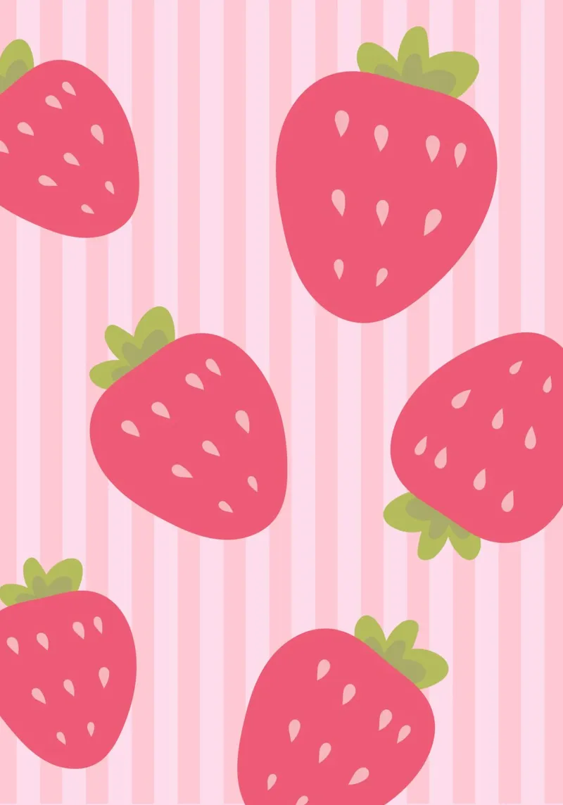 Strawberries poster con telaio in alluminio da PinkCandyWalls
