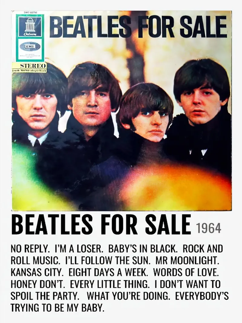 The Beatles For Sale poster con telaio in legno da Roronoa7