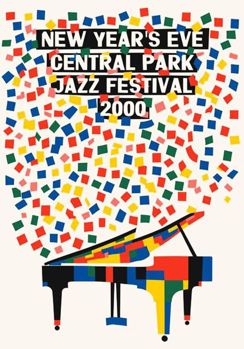 Central Park Jazz tela con Cornice a cassetta da cosmos studio