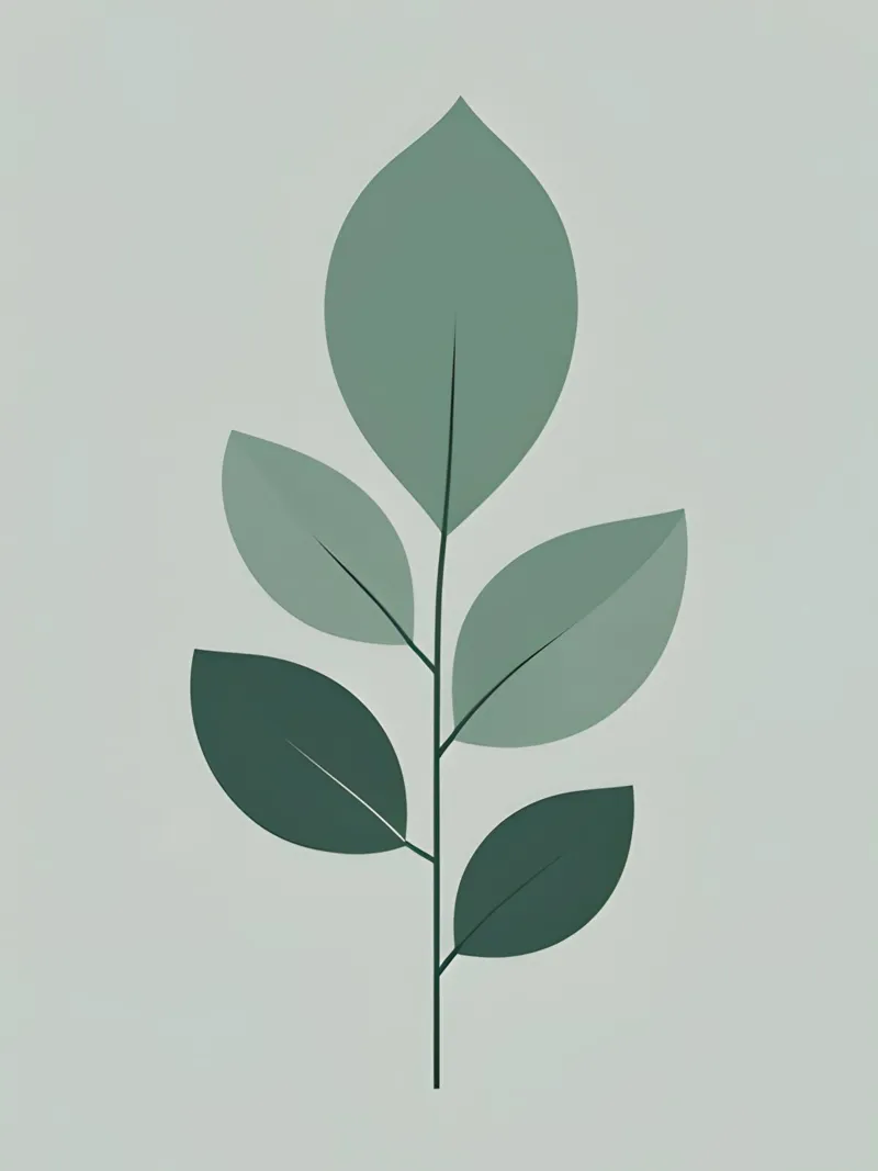 Eucalyptusblad canvas met Baklijst van The Green Room