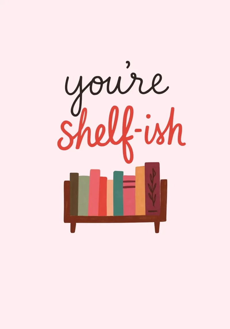 You're Shelf-ish Funny Pun Book Lover Print (en anglais) toile avec Caisse américaine de vintagepod