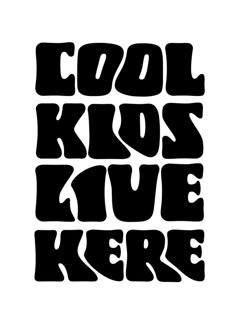 Cool kids live here tela con Cornice a cassetta da PinkCandyWalls