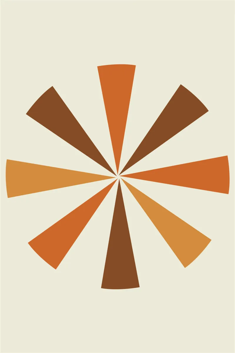 Radiant Triangles poster con telaio in plastica da LisaArtes