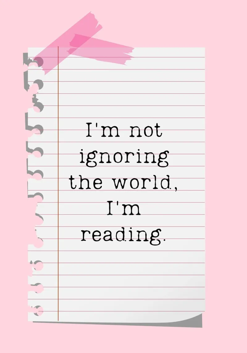 Not Ignoring the World I'm Reading Poster poster with plastic frame by vintagepod