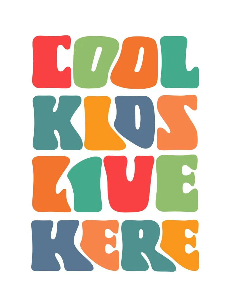 Cool kids live here tela con Cornice a cassetta da PinkCandyWalls