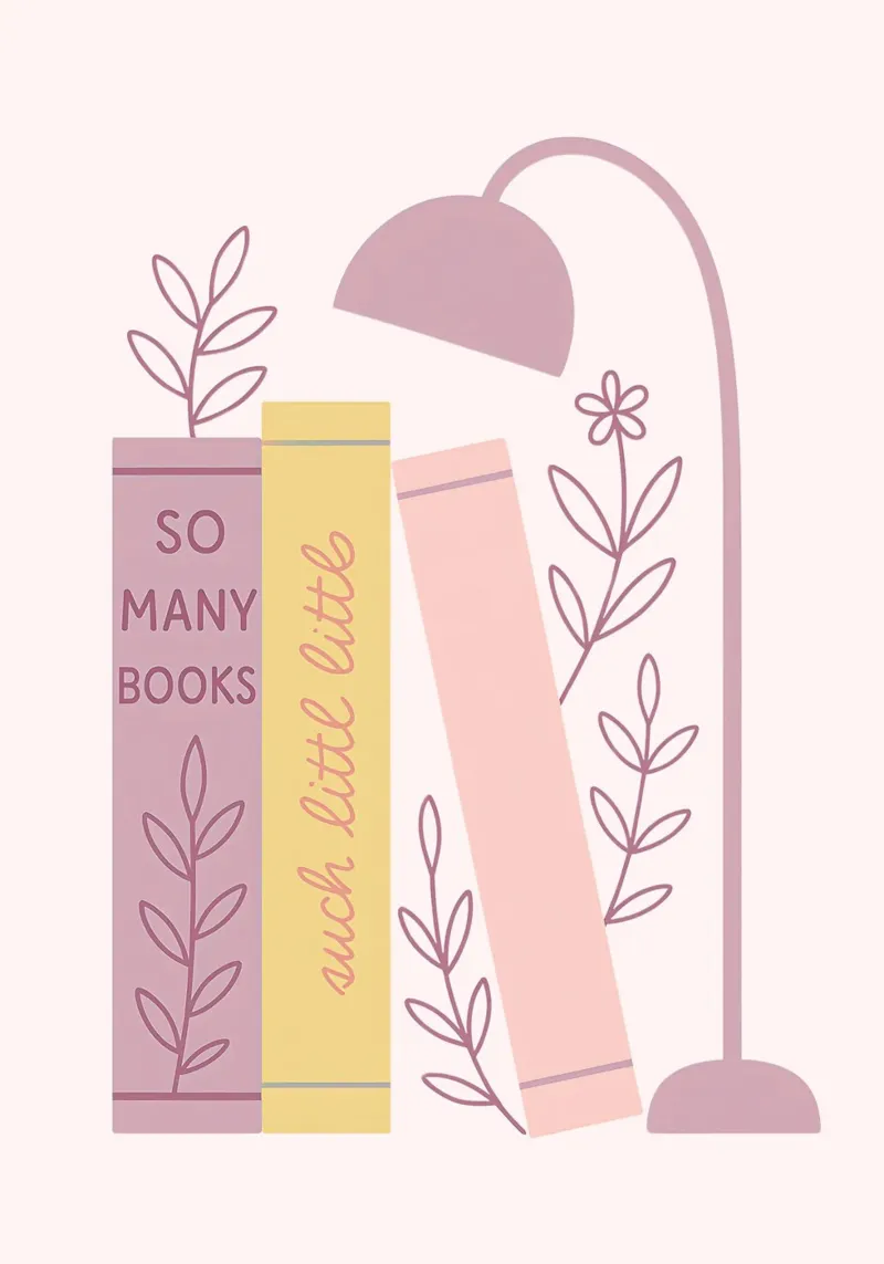 So Many Books Such Little Time Poster canvas with Floater frame by vintagepod