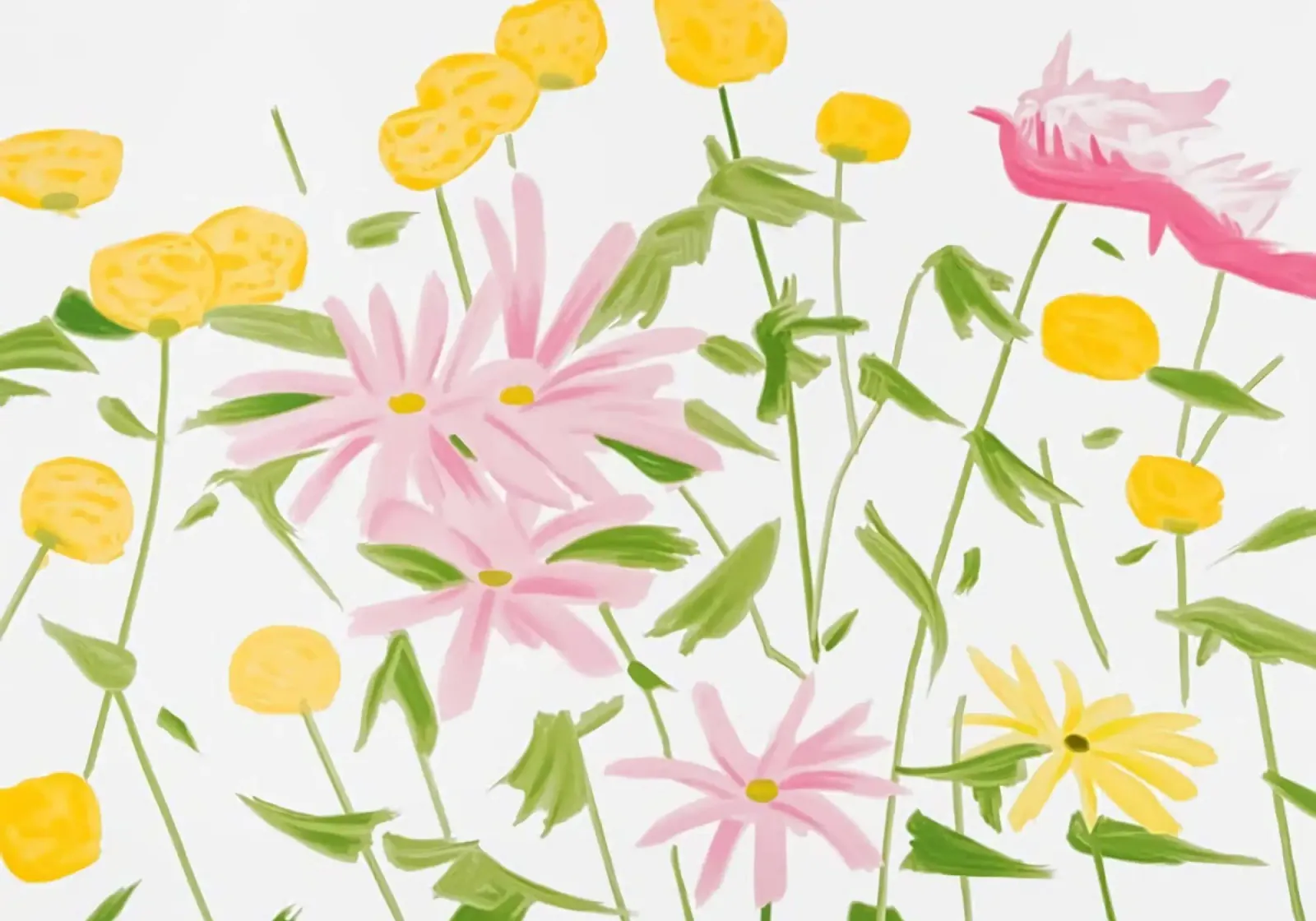 Alex Katz Fiori di primavera poster con telaio in alluminio da Marcobarshop