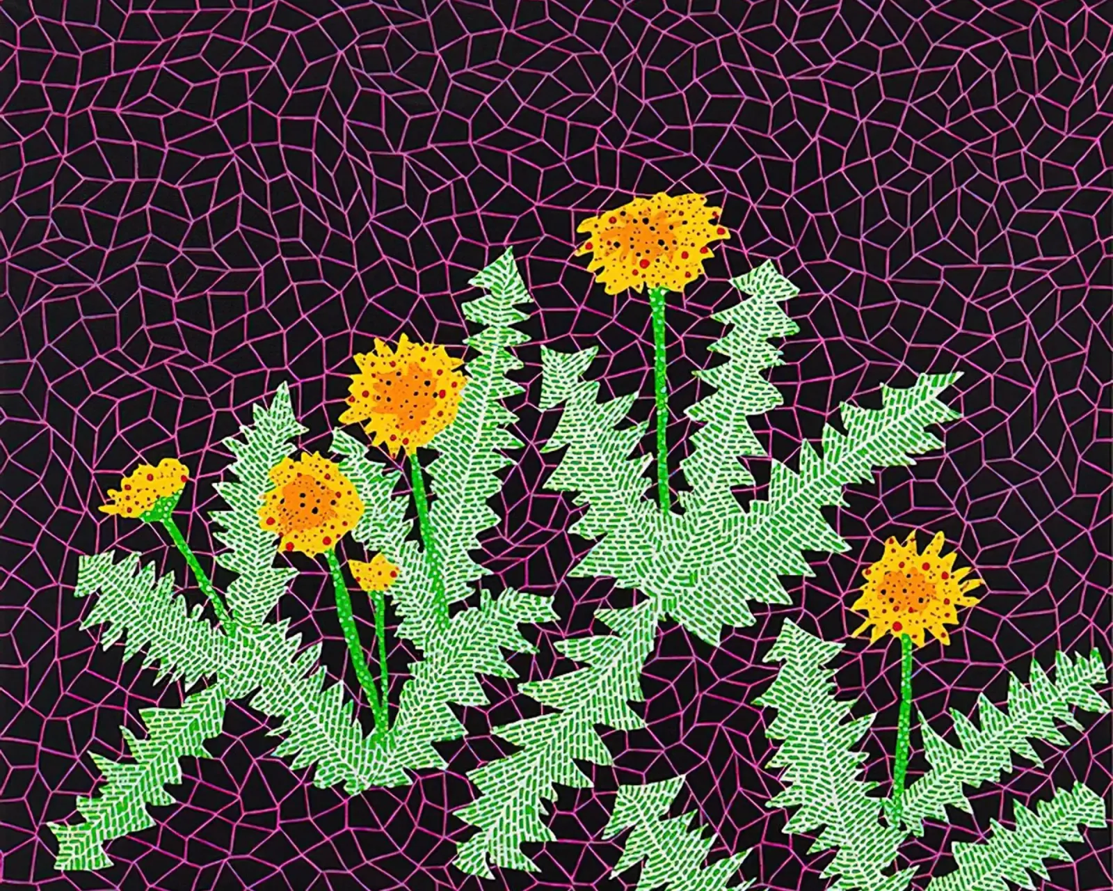 Alex Katz Paardenbloemen canvas met Baklijst van Marcobarshop