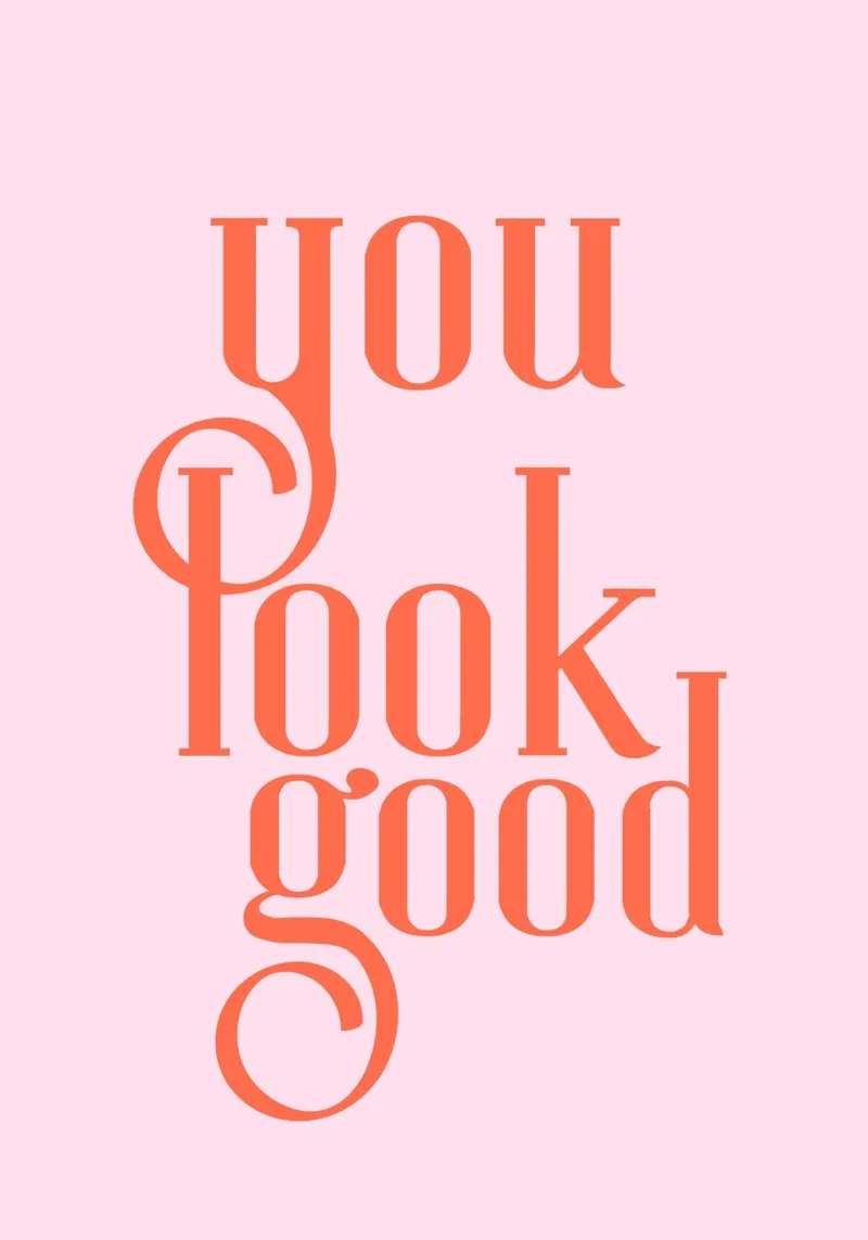 You look good tela con Cornice a cassetta da PinkCandyWalls