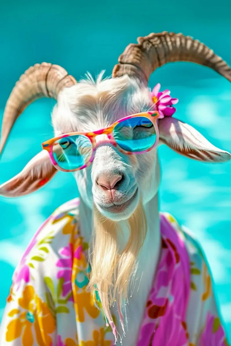 cool color sheep poster con telaio in legno da mazson