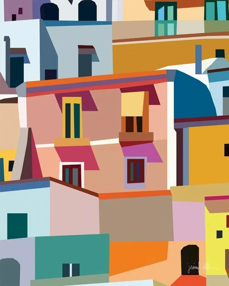 colorful house poster da ramian