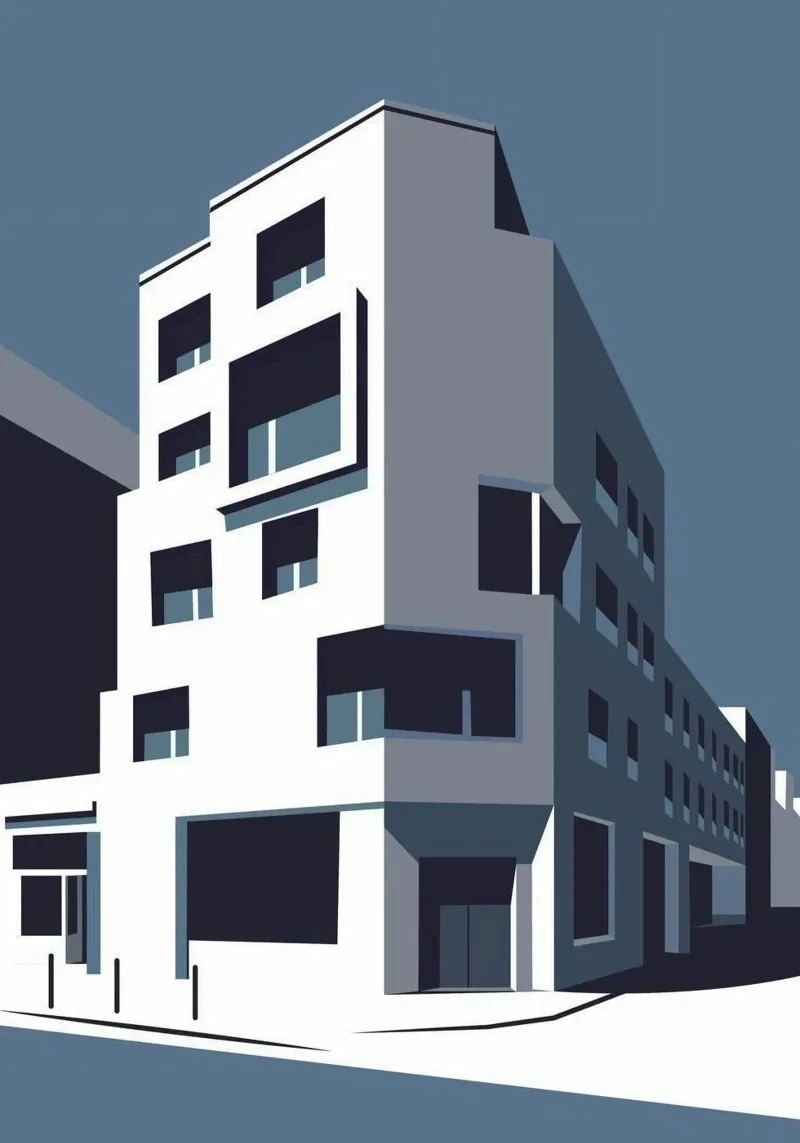 epic building lienzo con Marco flotante de ramian
