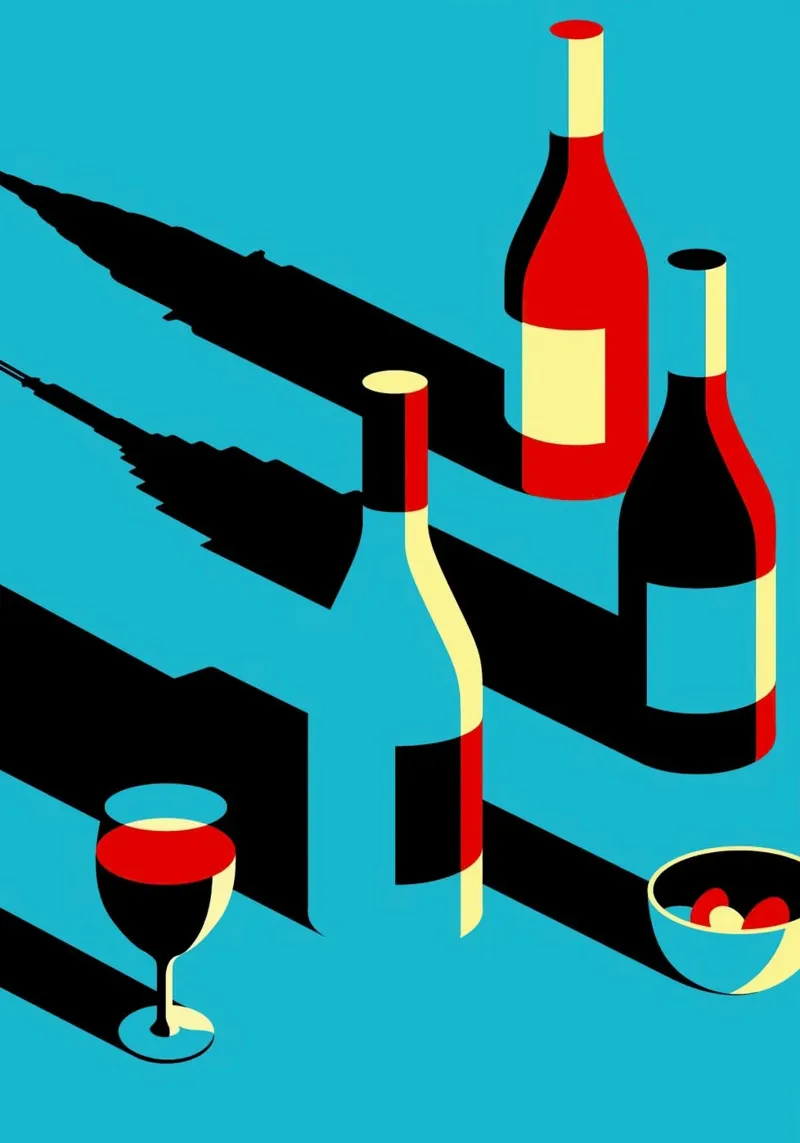 wine shape shadow poster con telaio in alluminio da mazson