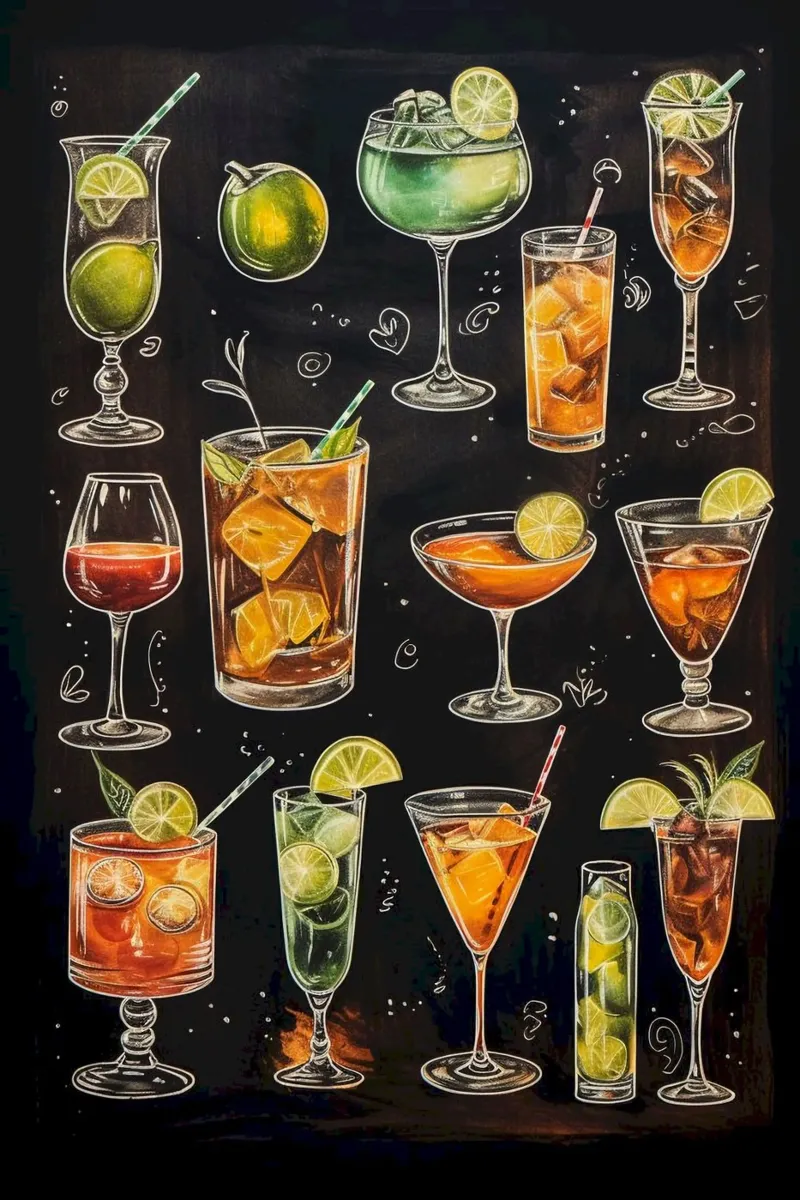 fruit juice menu canvas met Baklijst van mazson