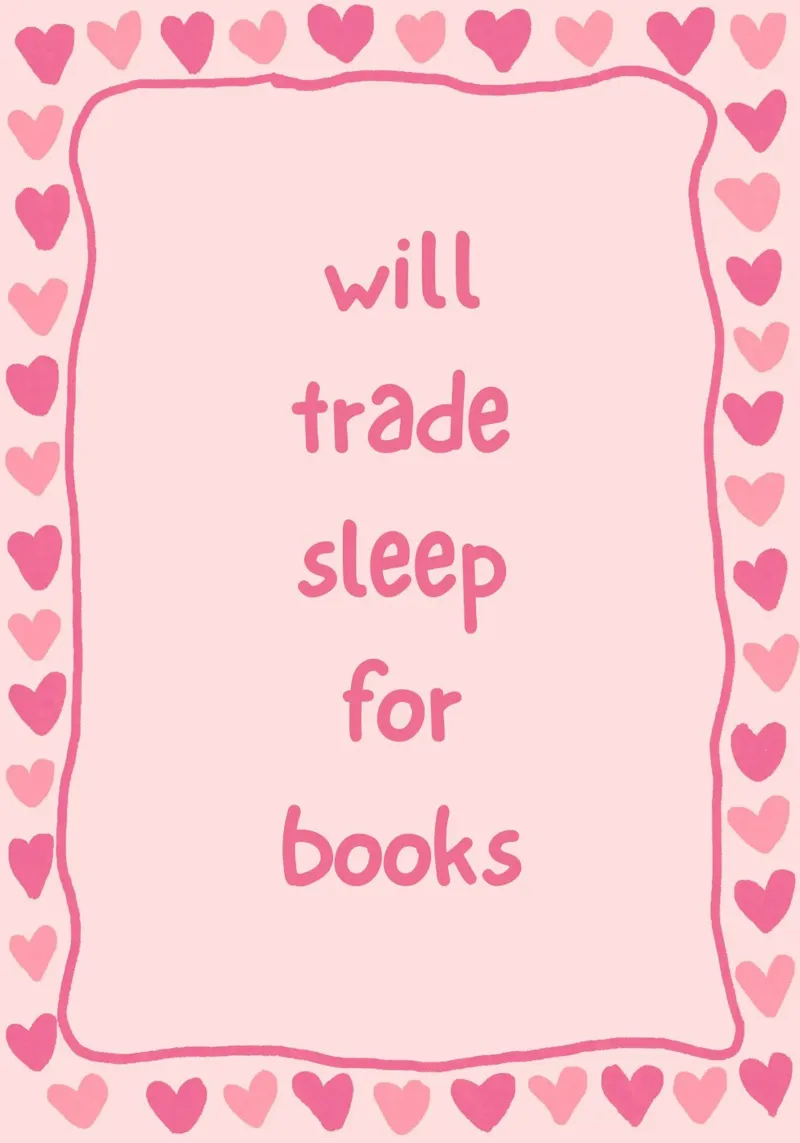 "Scambierà il sonno con i libri" Citazione divertente poster da vintagepod