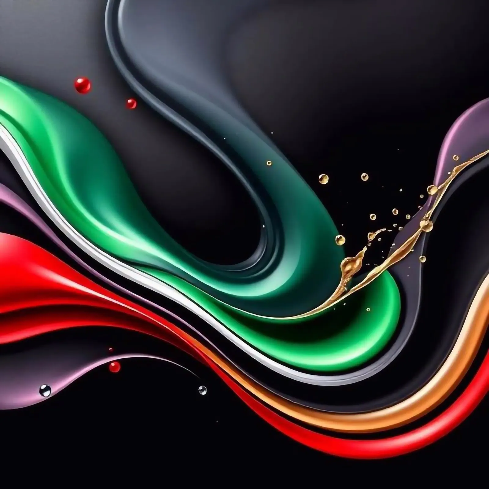Onde colorate tela con Cornice a cassetta da BenCoStyle