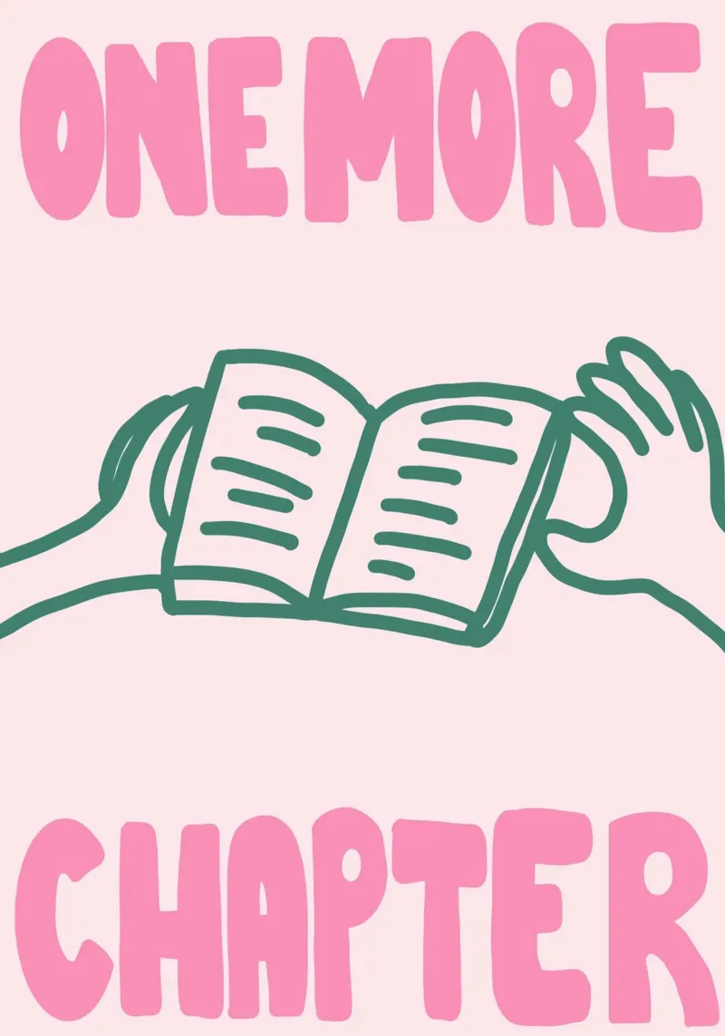 "One More Chapter" Book Lover Art Print canvas with Floater frame by vintagepod