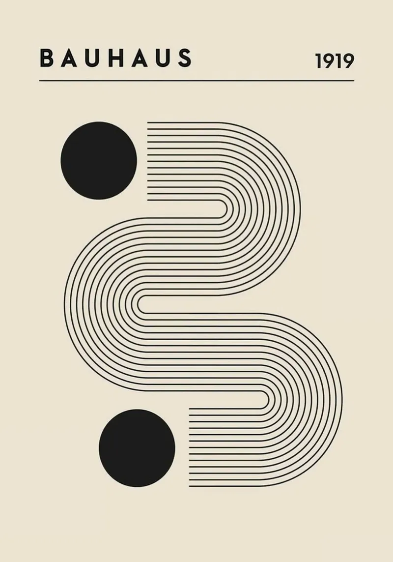bauhaus 1919 line tela con Cornice a cassetta da willife