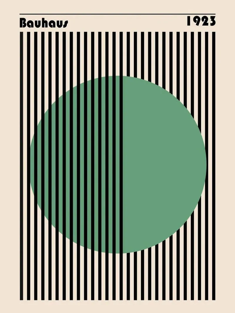 bauhaus 1923 green poster da willife