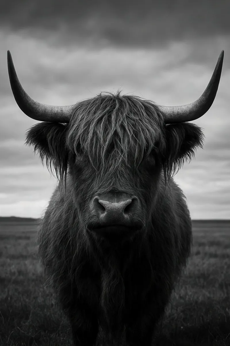 Highland Cow tela con Cornice a cassetta da Attaboy Dsgn
