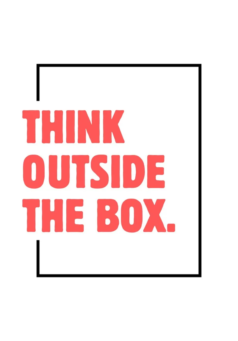 Think outside the box canvas with Floater frame by PinkCandyWalls