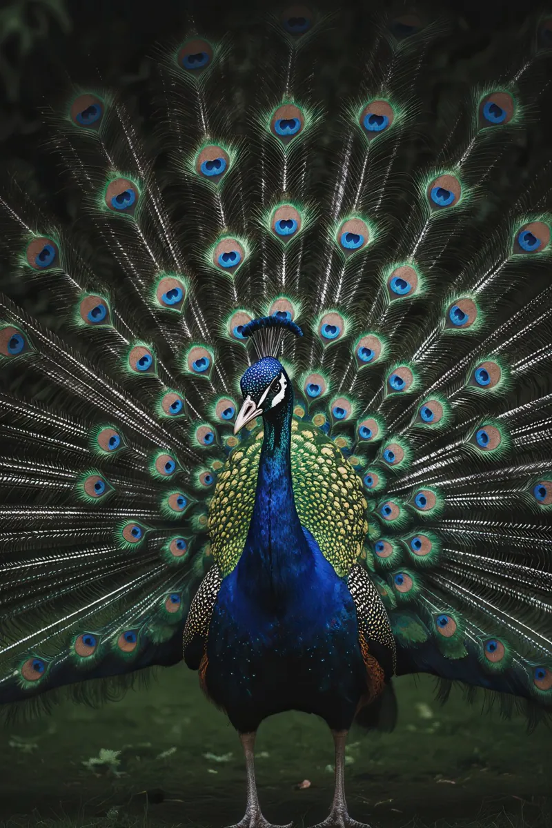 Peacock with Full Tail Display poster de Attaboy Dsgn