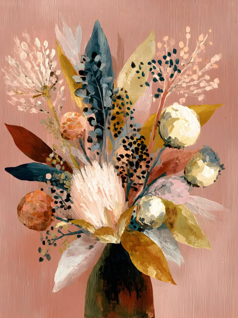 Protea Vase poster con telaio in plastica da Gypsy Galleria