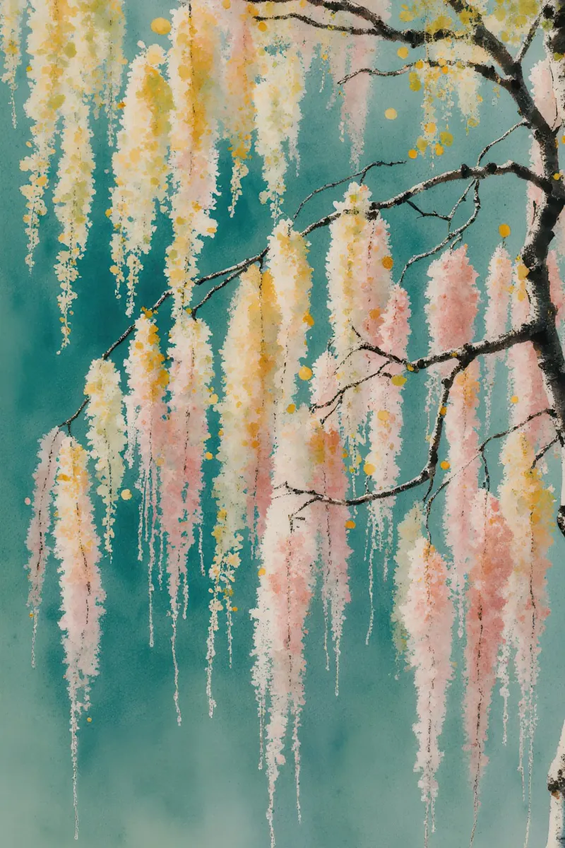 Birch Tree Blossoms poster da Attaboy Dsgn