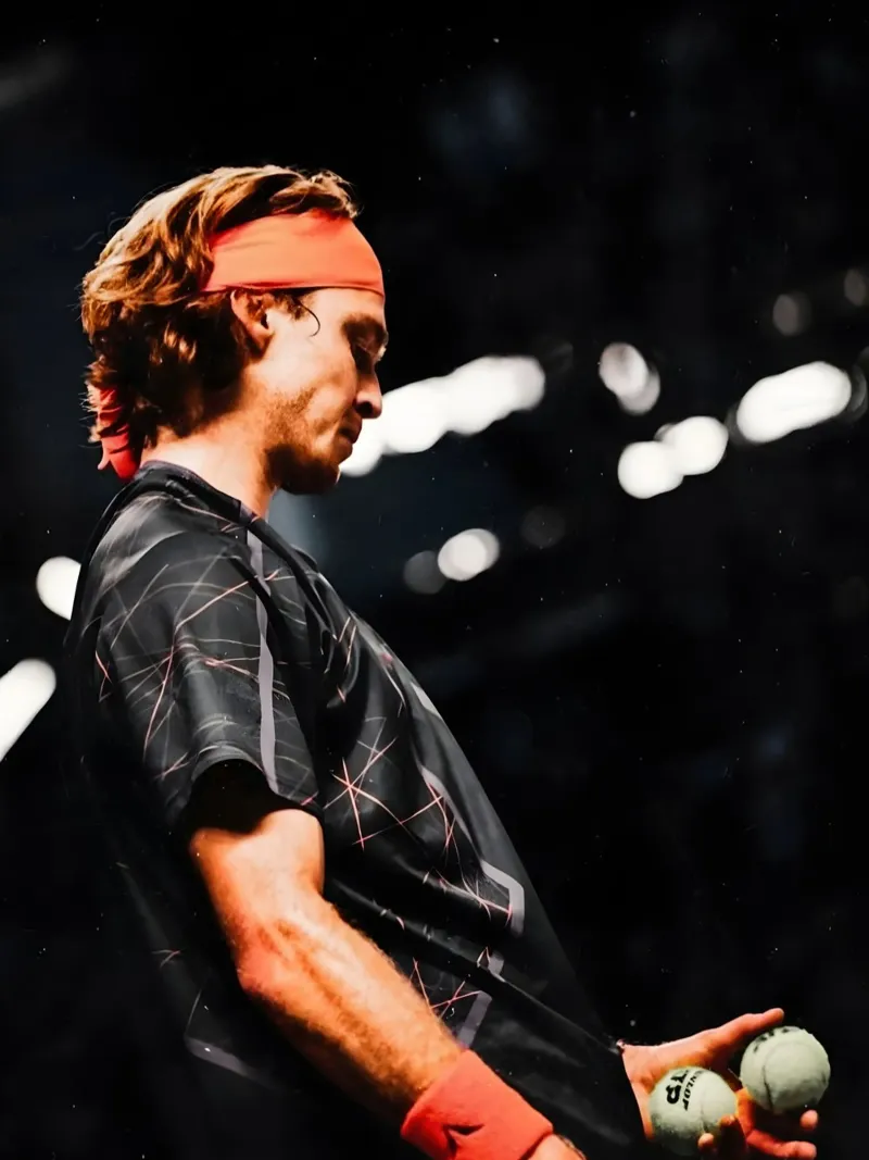 Andrey Rublev poster con telaio in plastica da Low poly art