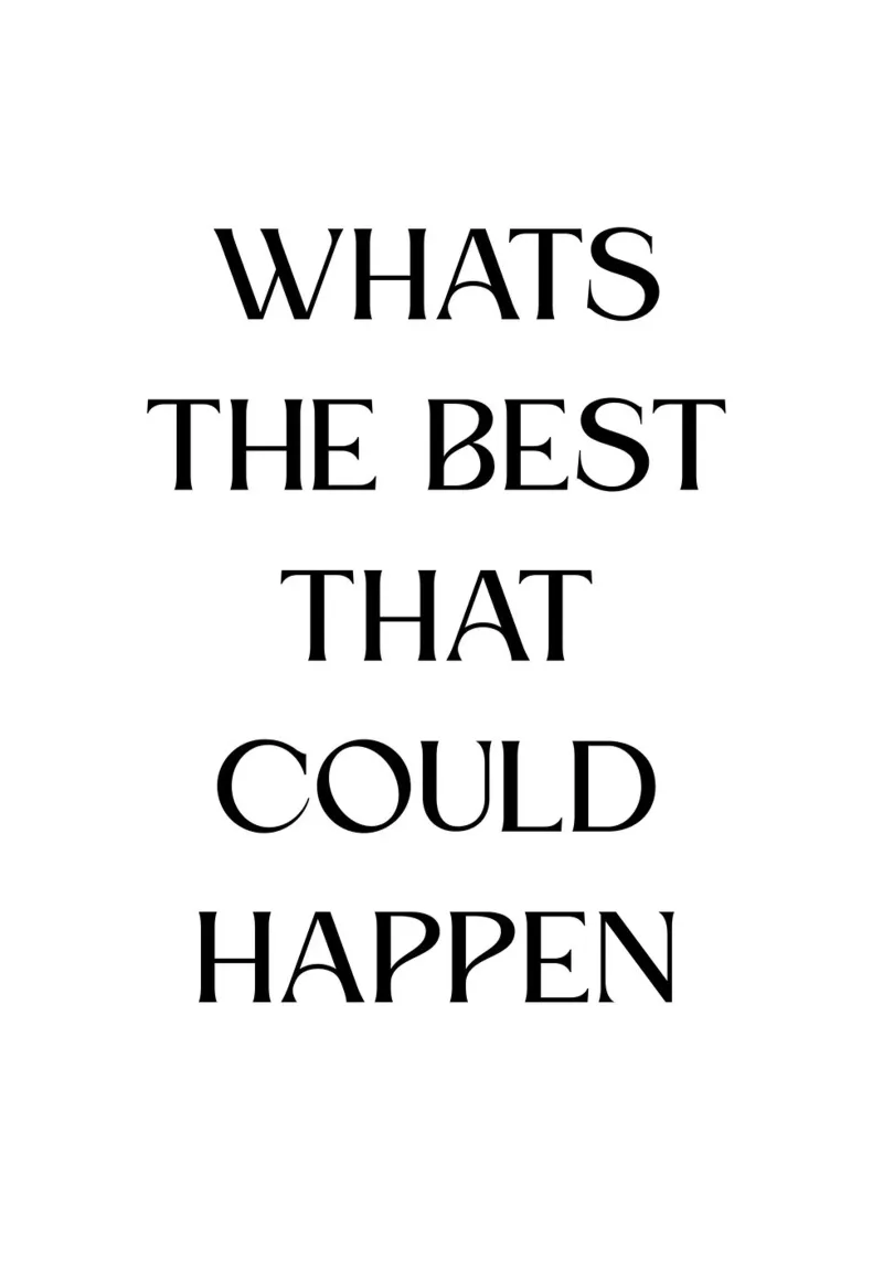 What's the best that could happen canvas with Floater frame by PinkCandyWalls