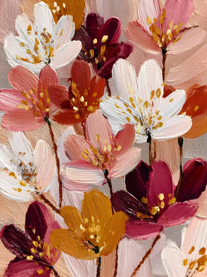 Blush & Burgundy Blooms tela con Cornice a cassetta da Gypsy Galleria