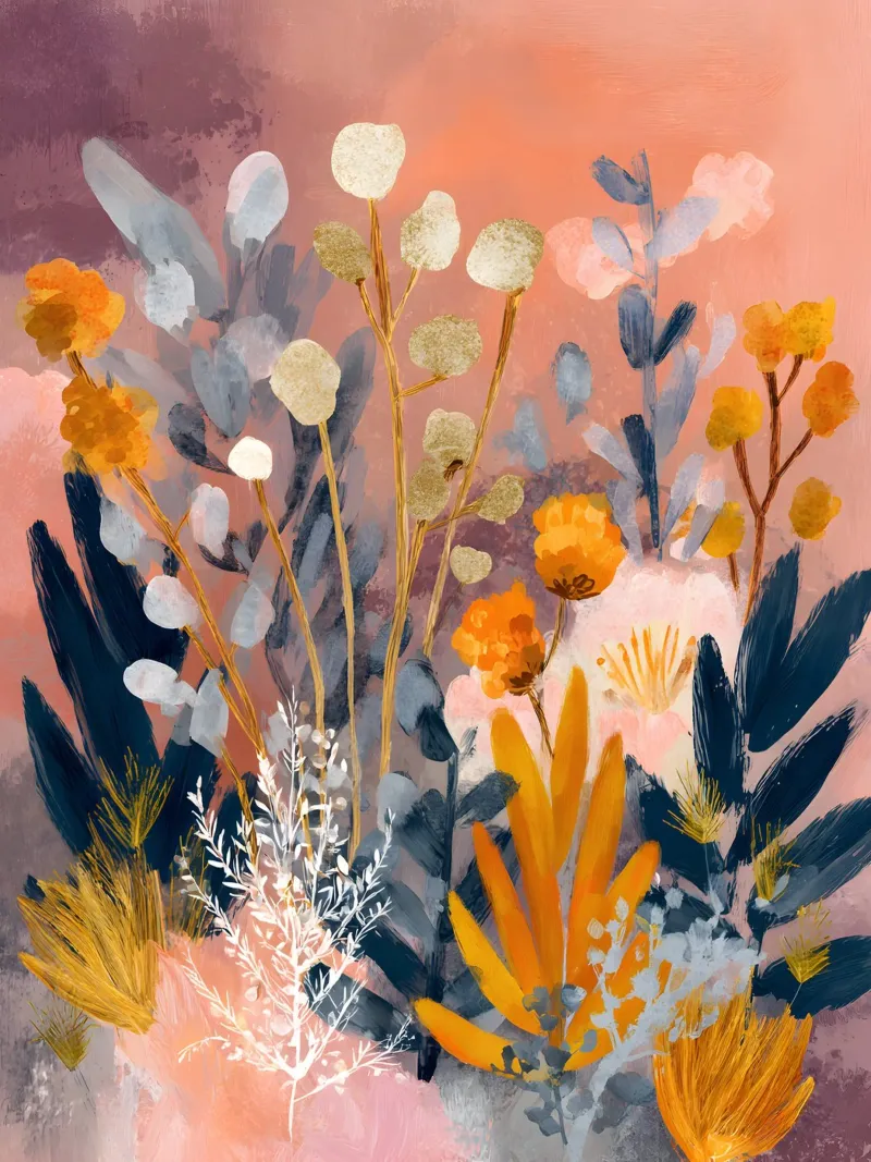 Evening Botanicals poster con telaio in plastica da Gypsy Galleria