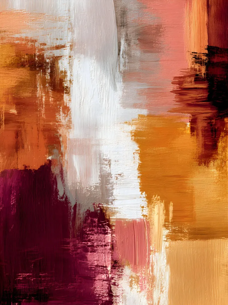 Autumn Abstract Poster mit Kunststoffrahmen von Gypsy Galleria