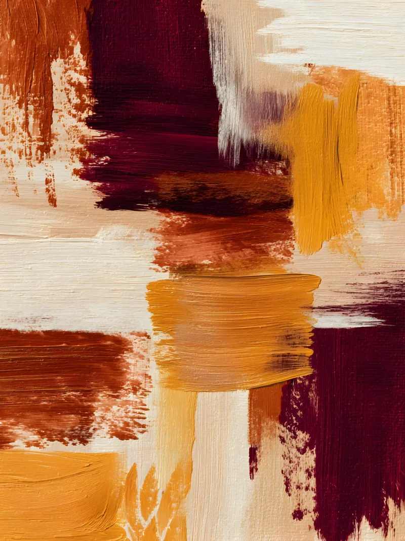 Crimson Strokes poster con telaio in plastica da Gypsy Galleria