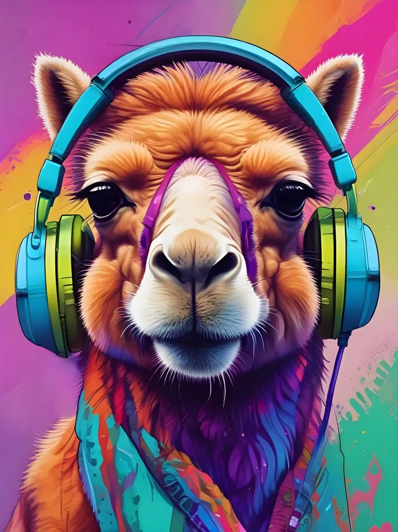 Camel music canvas with Floater frame by MakArena