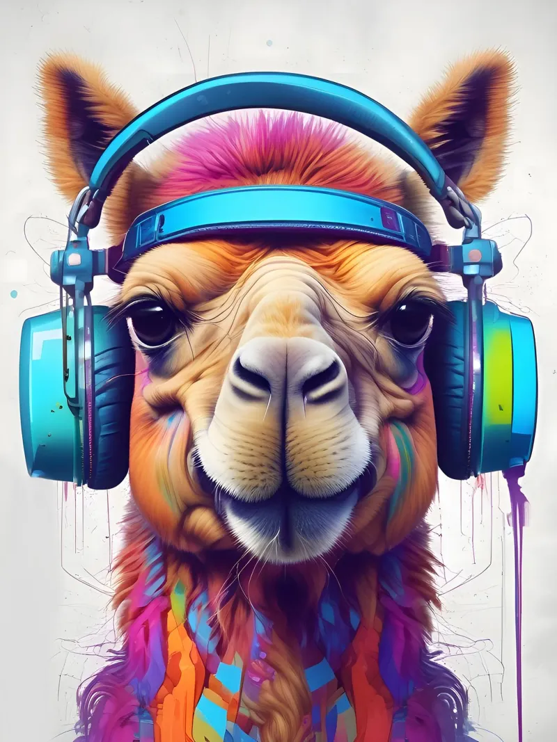 Camel music art canvas with Floater frame by MakArena