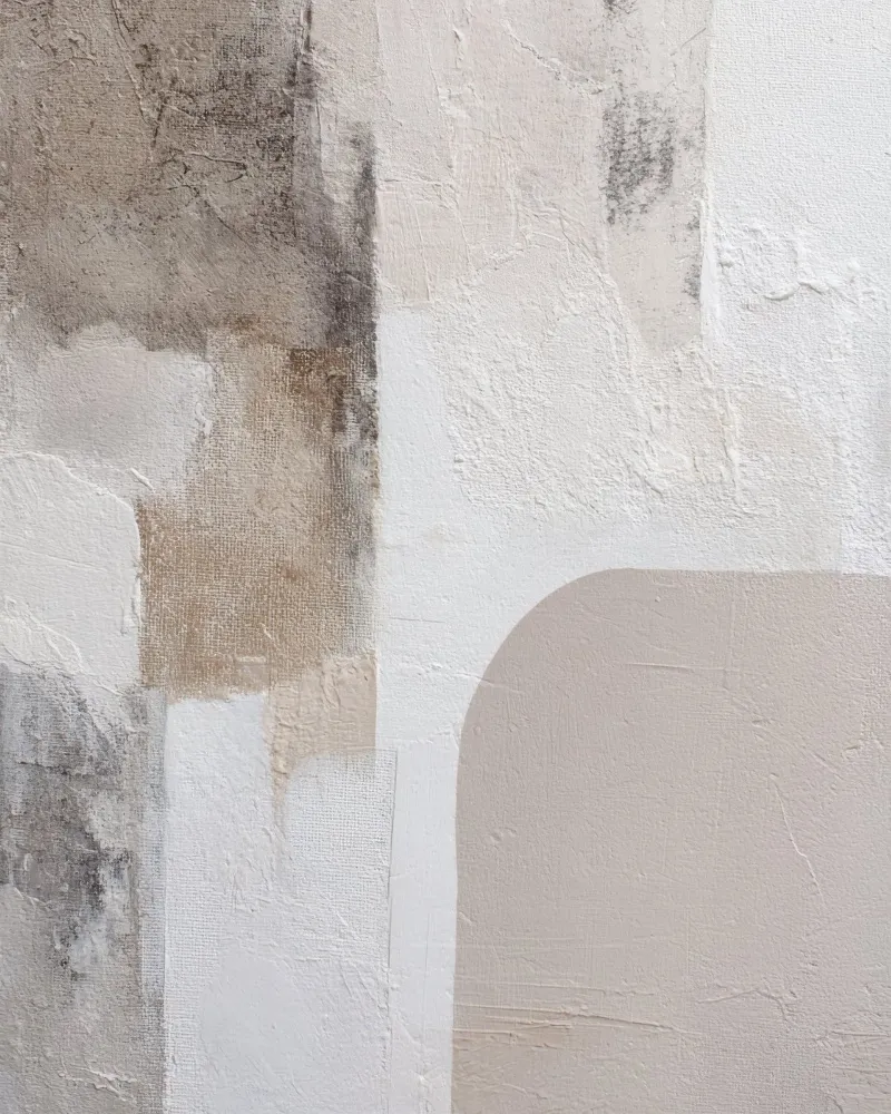 Minimalist Textured Abstract Painting with Neutral Beige Lay poster with aluminum frame by Artbyvo