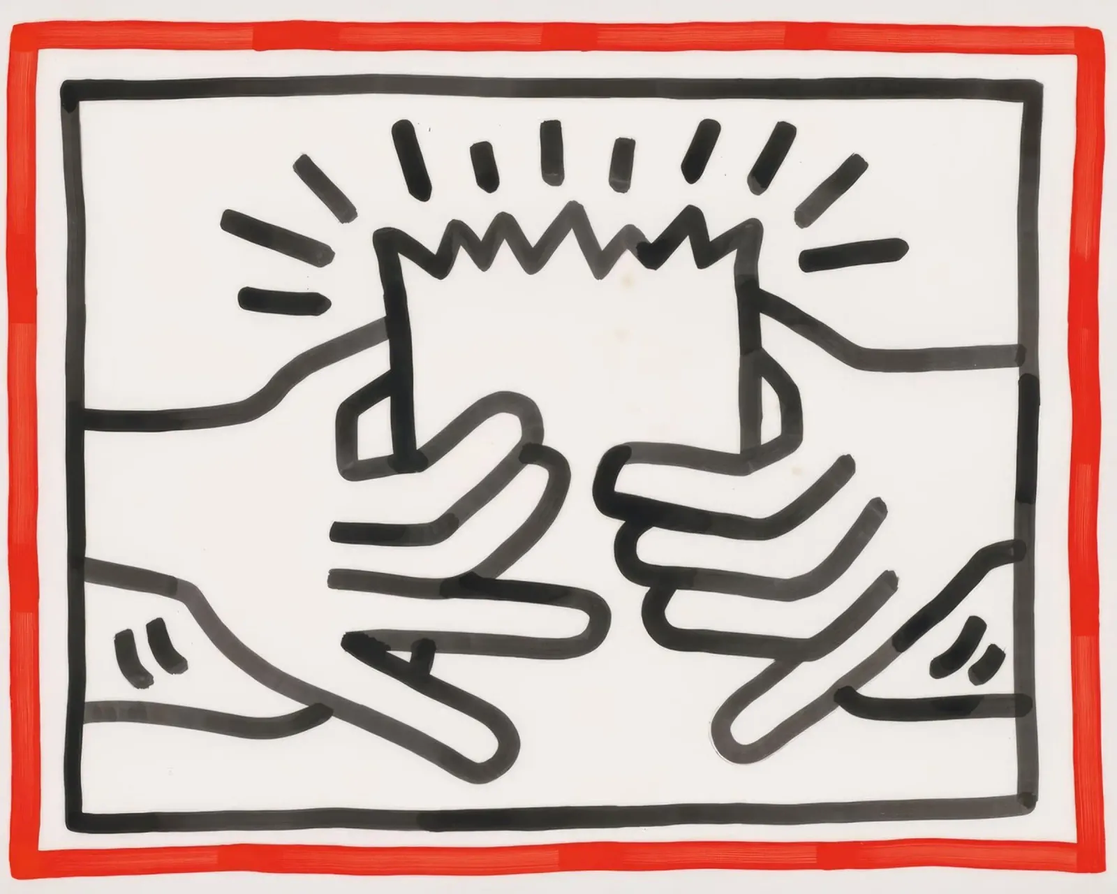 Keith Haring Busted Head Pop Art Print metacrilato de ClubArt