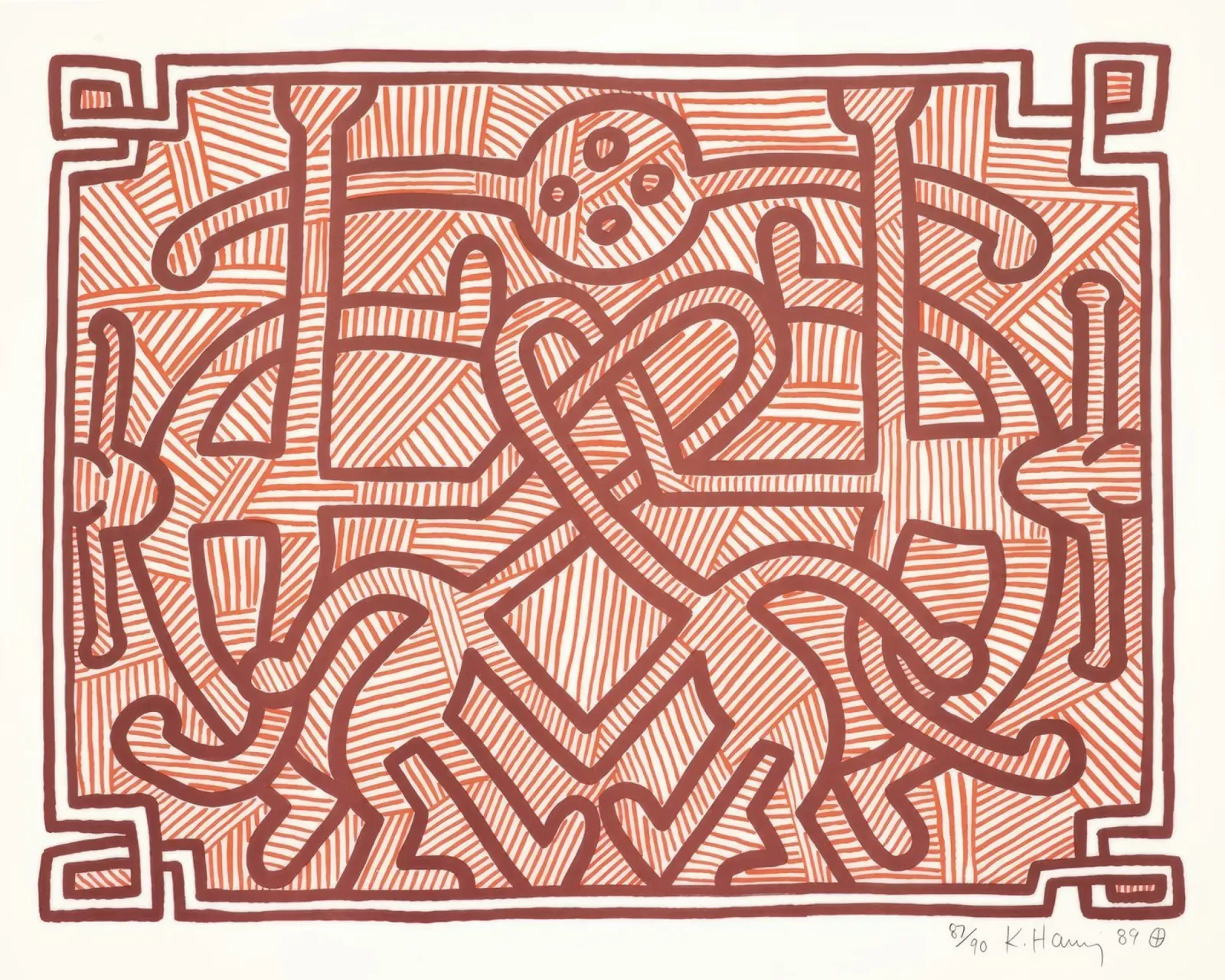 Keith Haring Chocolat Buddah Arte astratta poster da ClubArt