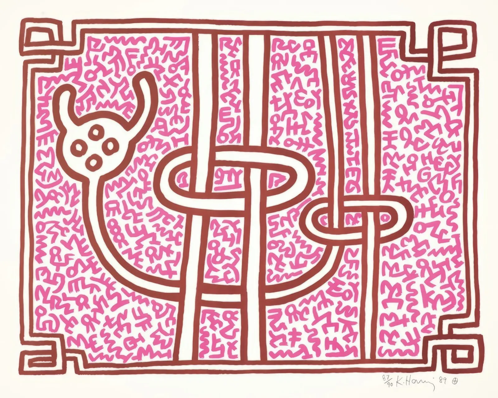 Keith Haring Chocolat Buddah Stampa astratta poster da ClubArt