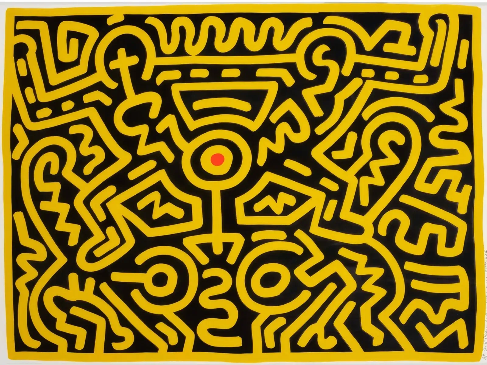 Keith Haring che cresce #4 Pop Art astratta poster da ClubArt