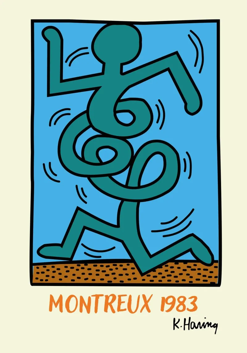 Poster del Festival del Jazz di Montreux di Keith Haring poster da ClubArt