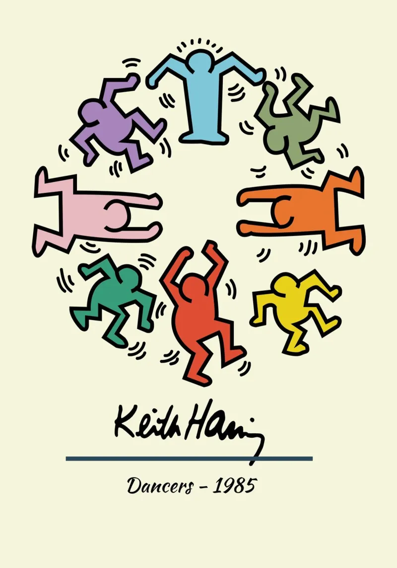 Keith Haring Ballerine 1985 Poster pop art poster da ClubArt