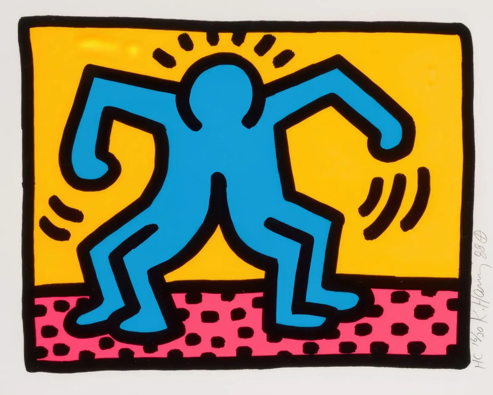 Keith Haring Pop Shop II Danza Pop Art poster con telaio in plastica da ClubArt