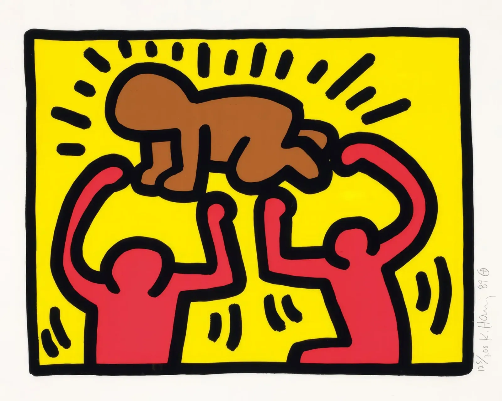 Keith Haring Pop Shop IV Poster bambino radioso poster da ClubArt