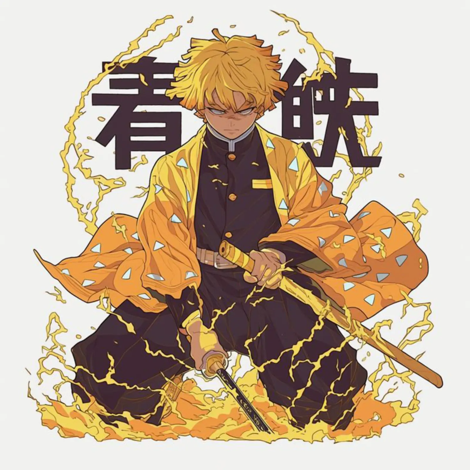 Dämonenjäger Kimetsu No Yaiba Leinwand mit Schattenfugenrahmen von igoshartwrks