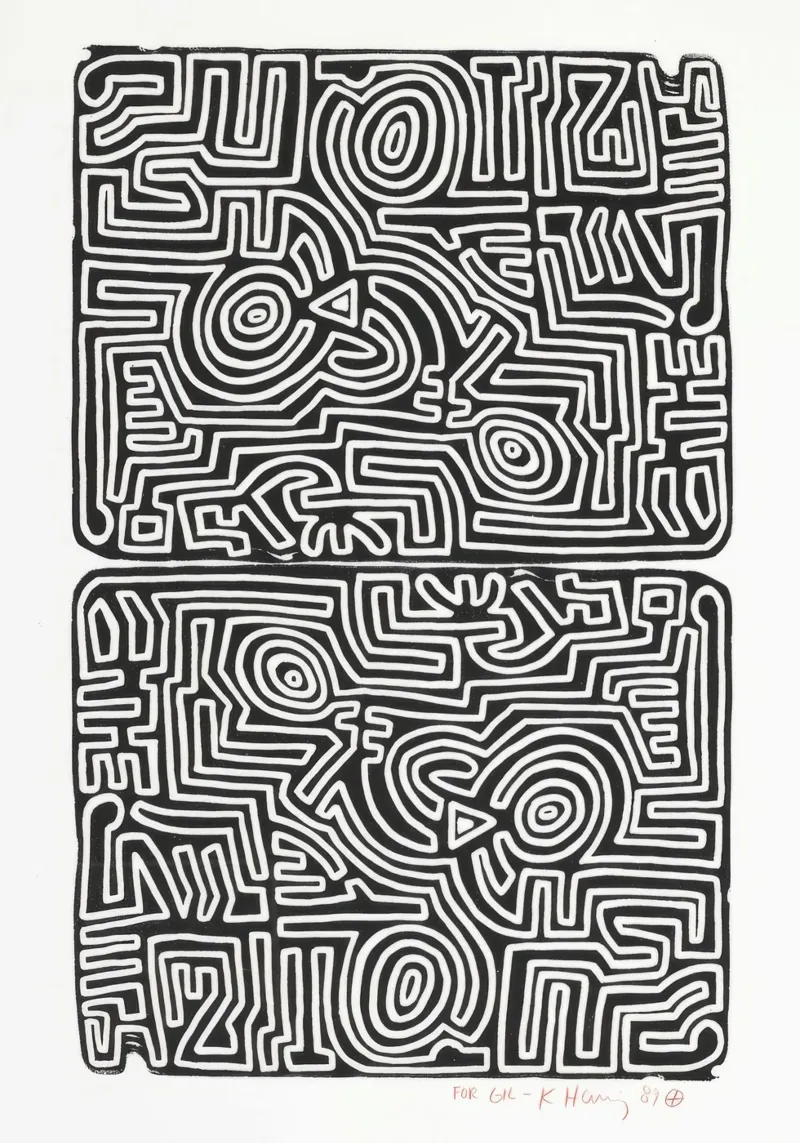 Keith Haring Il labirinto Stampa astratta poster da ClubArt