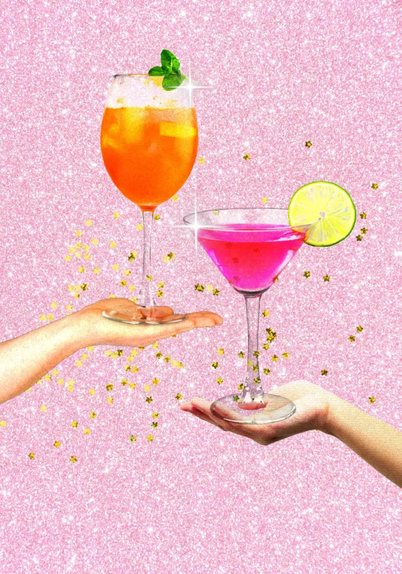 Cocktail party poster con telaio in alluminio da Athene Fritsch