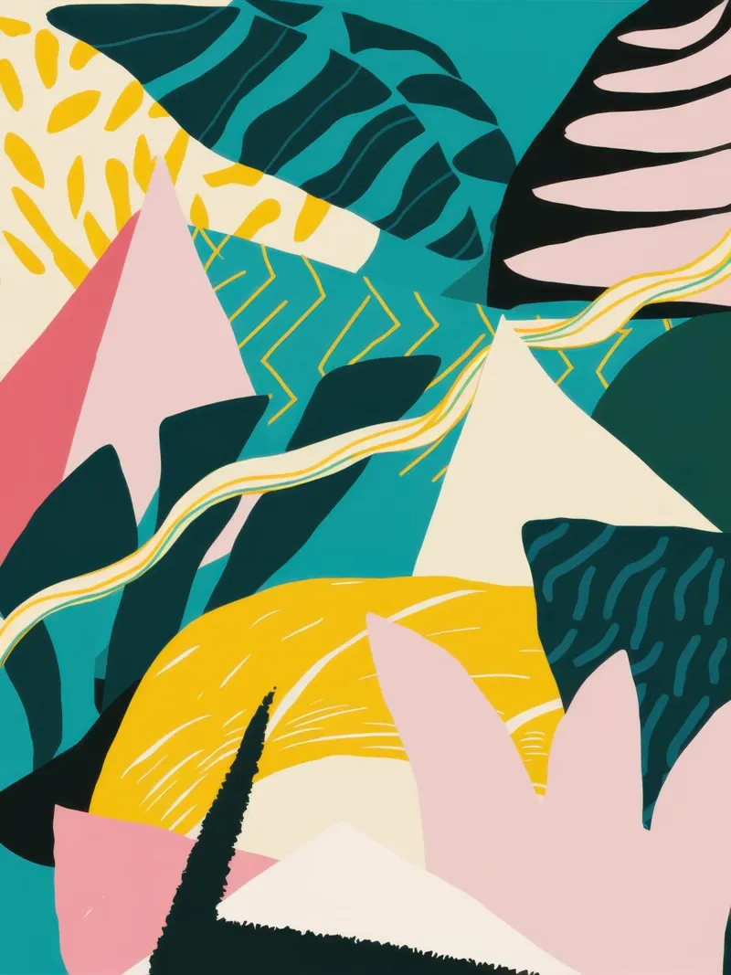 Geometric Forest Abstract poster by Orchid Patina
