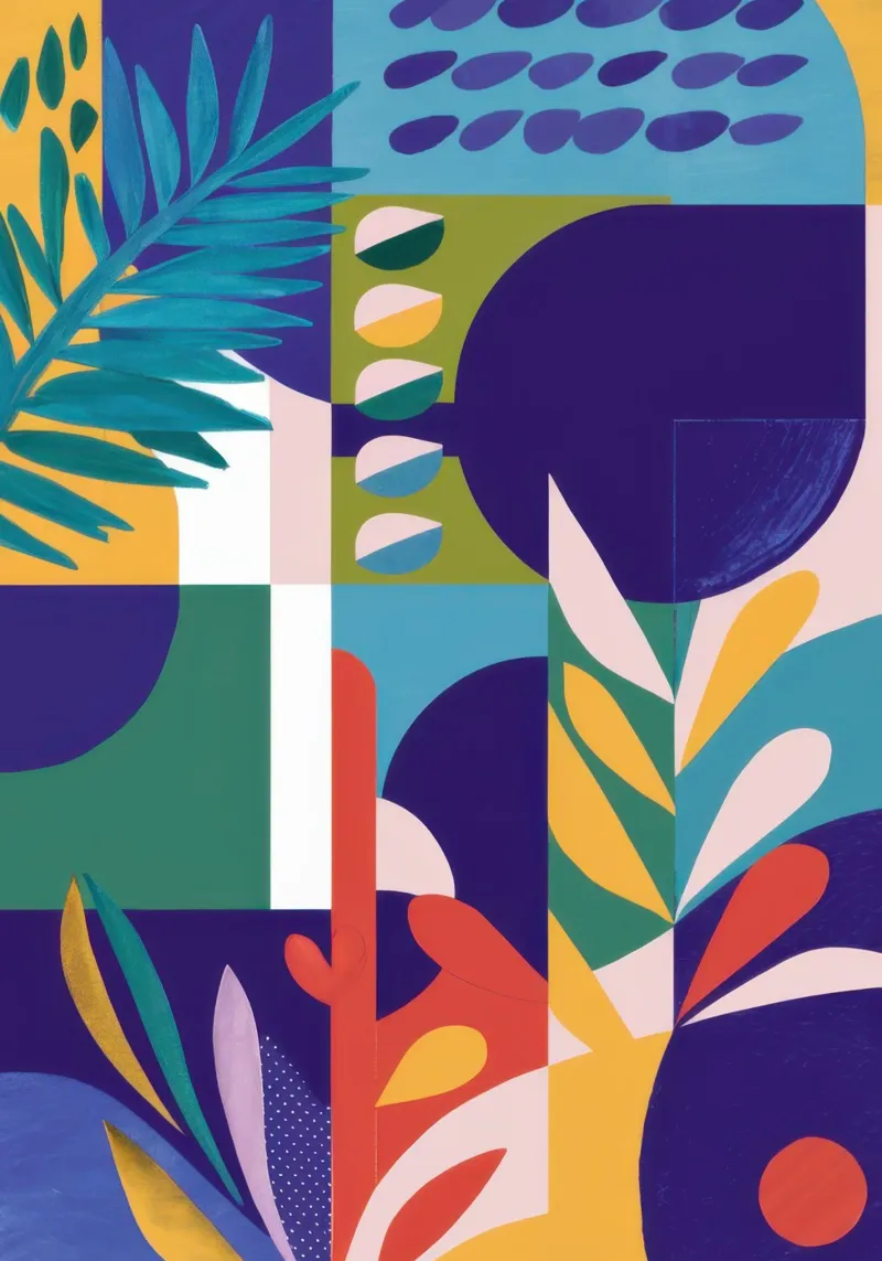 Equilibrio geometrico delle forme poster con telaio in plastica da Sure Paint